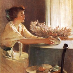 "A Meadow Flower" von John White Alexander (1856–1915)