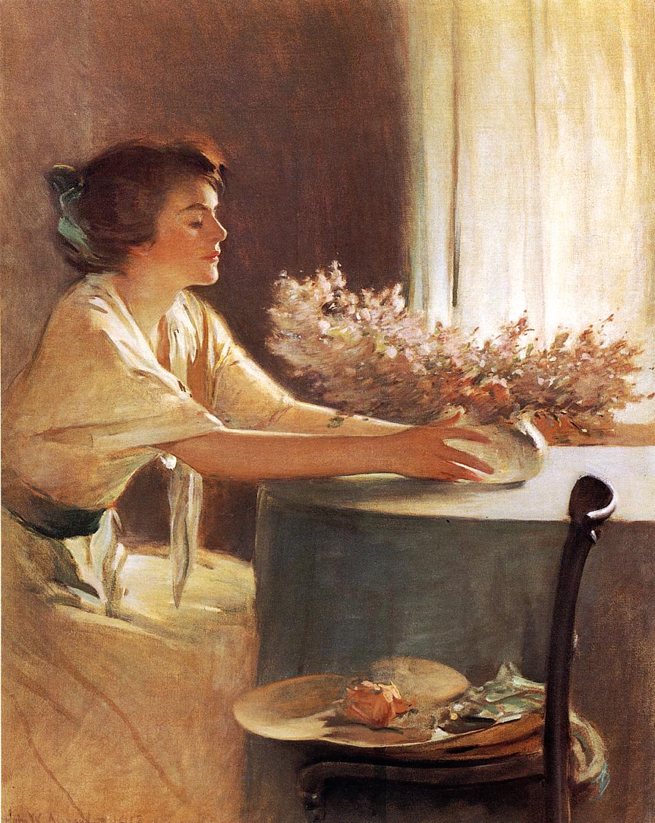 "A Meadow Flower" von John White Alexander (1856–1915)