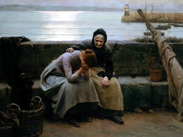 "Never Morning Wore to Evening but Some Heart Did Break" von Walter Langley (1852–1922)