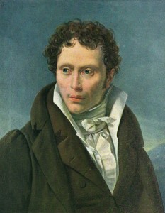 Arthur Schopenhauer, circa 1815, gemalt von Ludwig Sigismund Ruhl (1794–1887) 
