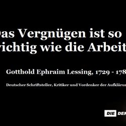 Lessing zu Vergnügen vs Arbeit